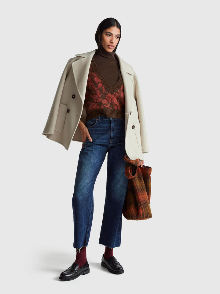S/L V NECK SWEATER Femme image number 3